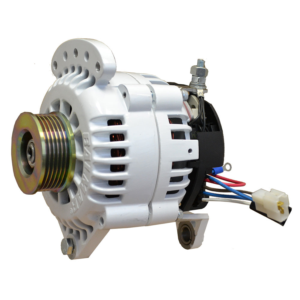 Balmar Alternator 120 AMP 12V with 4-Inch Dual Foot Saddle Mount and K6 Pulley for Heavy-Duty Engines