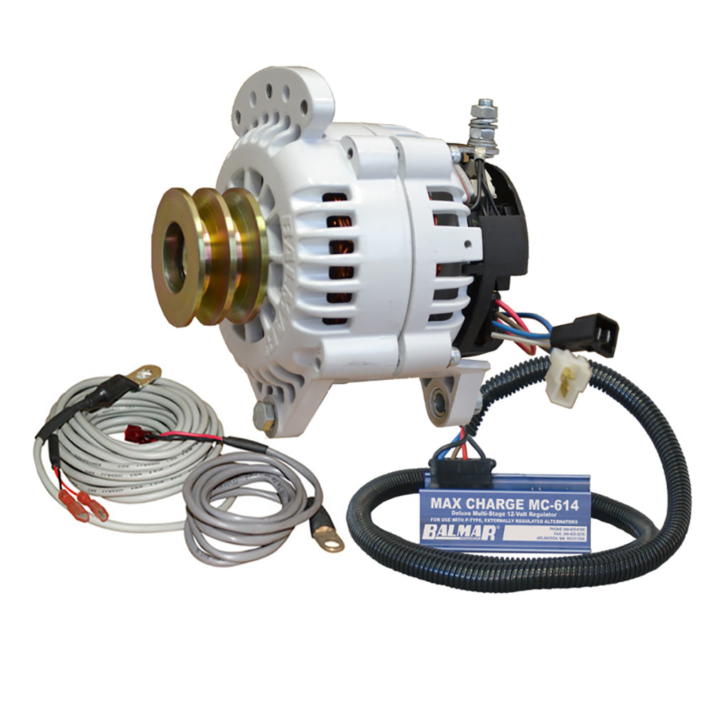 Balmar 60-YP-MC-100-DV Alternator 100 AMP Kit for 12V Systems with Dual Foot Saddle Mount and Temperature Sensor