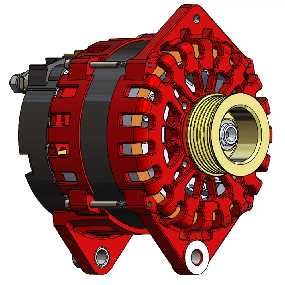 Balmar XT Series 250 Amp 12V Alternator with 3.15-Inch Dual Foot Saddle K6 Pulley