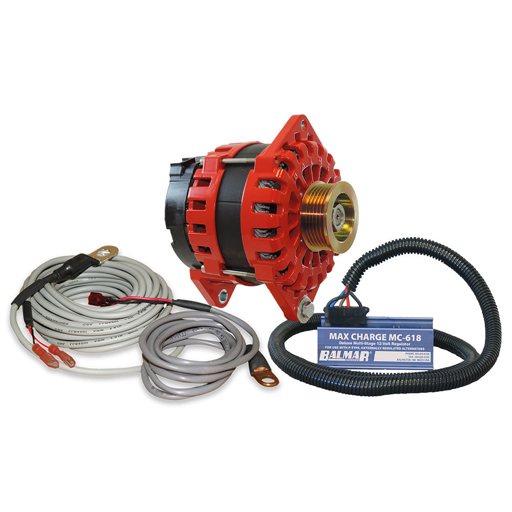 Balmar Alternator 250 AMP Kit for 12V Systems with Dual Foot Saddle Mount and K6 Pulley