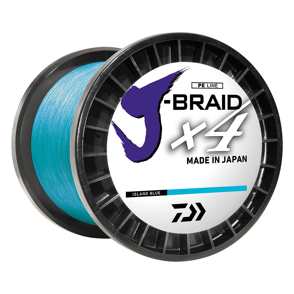 Daiwa J-BRAID x4 Braided Line - 30 lbs - 300 yards - Island Blue