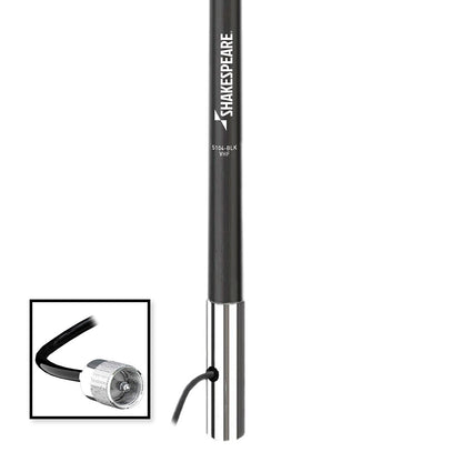 Shakespeare 5104 4' Classic VHF Antenna with 15 ft RG-58 Cable - Black