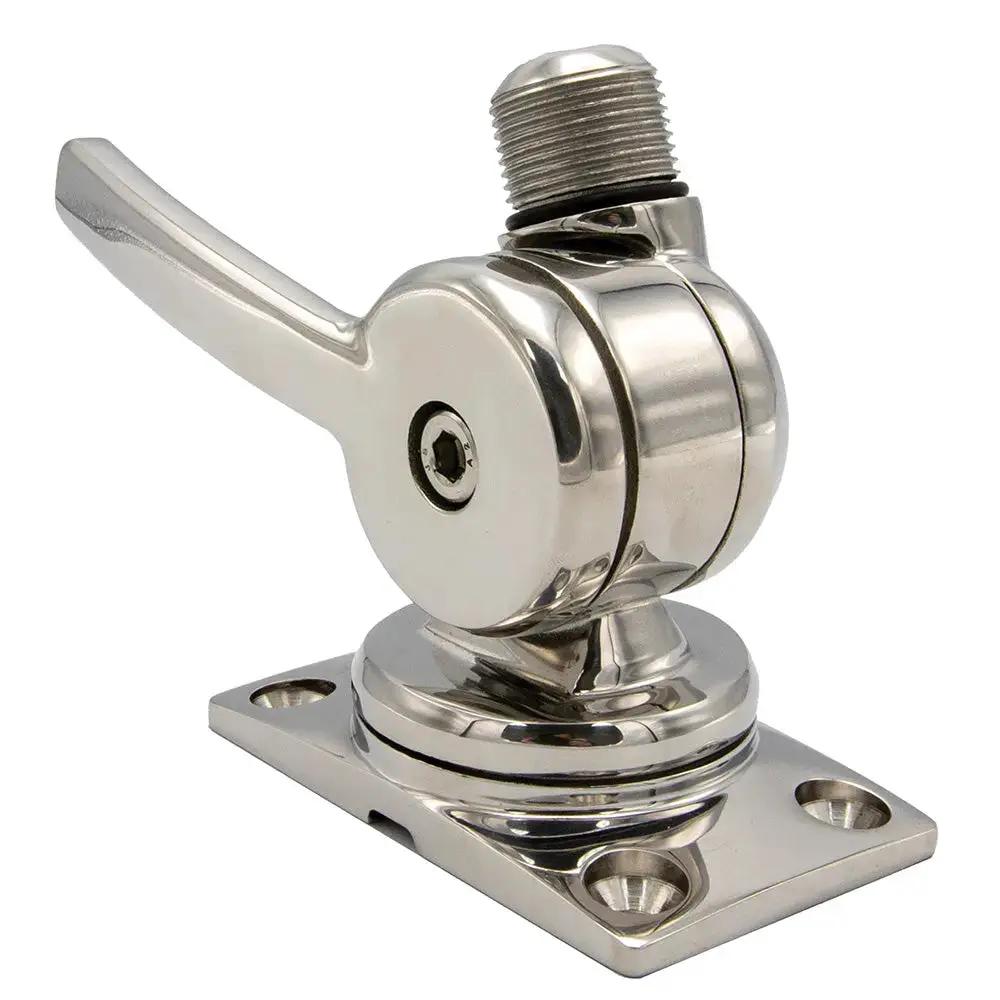 Shakespeare 6187 Sleek & Compact Stainless Steel Rotatable 4-Way Ratchet Mount by Shakespeare