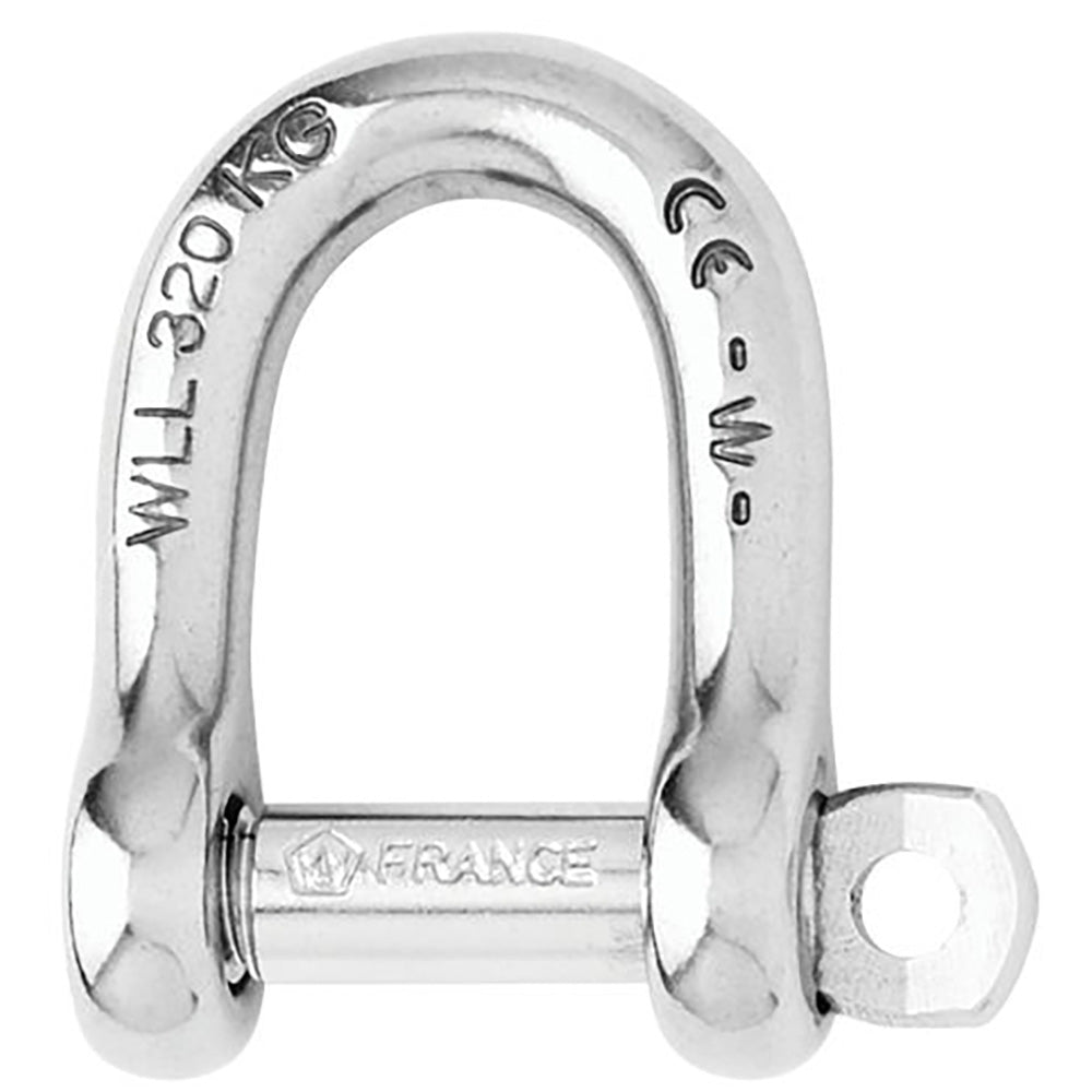 Wichard Marine Self-Locking D Shackle 12mm Diameter - 15/32" Pin for Industrial Lifting