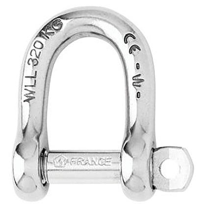 Wichard Marine Not Self-Locking D Shackle 14mm Diameter 9/16 inch for Industrial Lifting