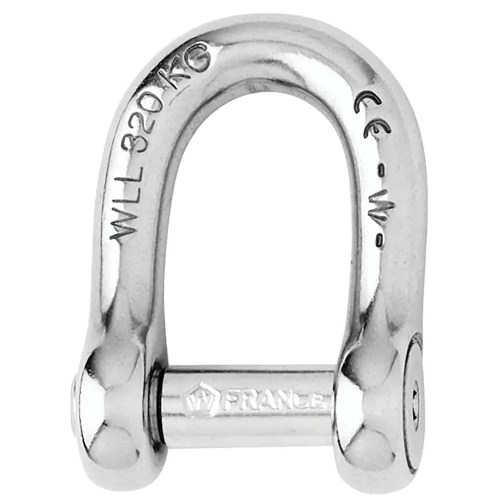 Wichard Marine Self-Locking Allen Head Pin D Shackle - 6mm Diameter / 1/4 inch