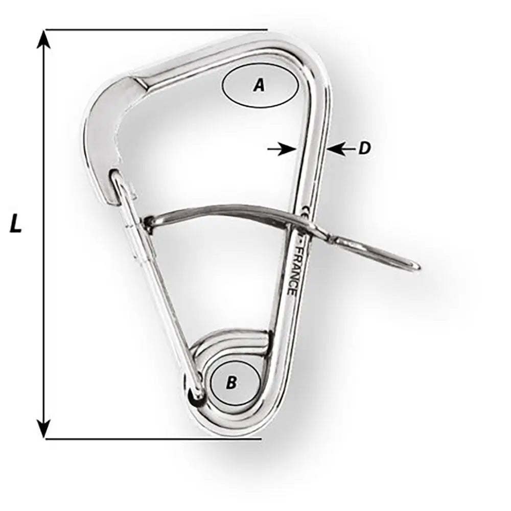 Wichard Marine Automatic Mooring Hook 6-11/16 Inch Length - Stainless Steel Marine Mooring Accessory