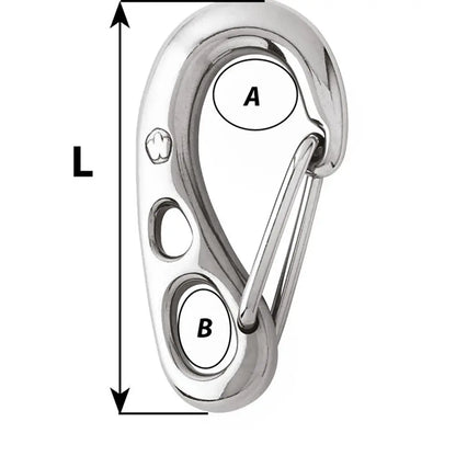 Wichard Marine HR Safety Snap Hook - 100mm (3-15/16") with Forged Stainless Steel Design