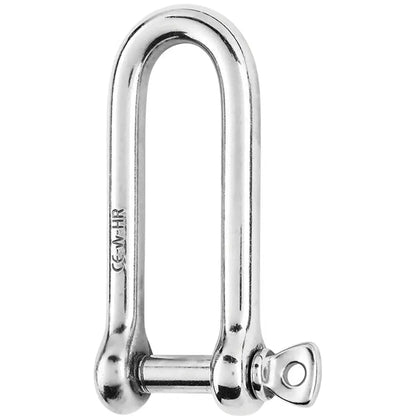 Wichard Marine HR Long D Shackle - 10mm Diameter - 25/64 inch for Heavy Duty Lifting