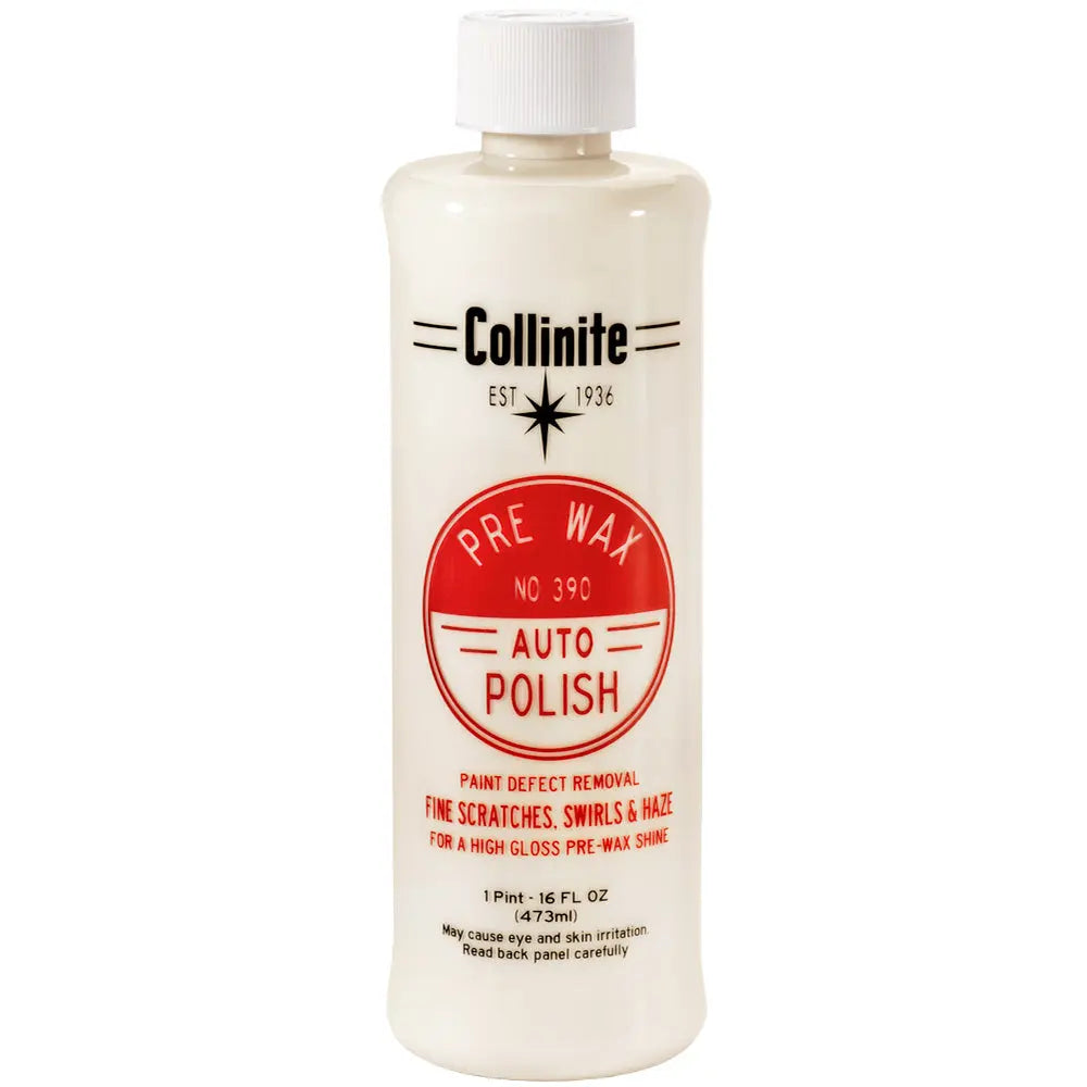 Collinite 390 Pre-Wax Auto Polish - 16oz for Clear Coat Finishing and Surface Correction