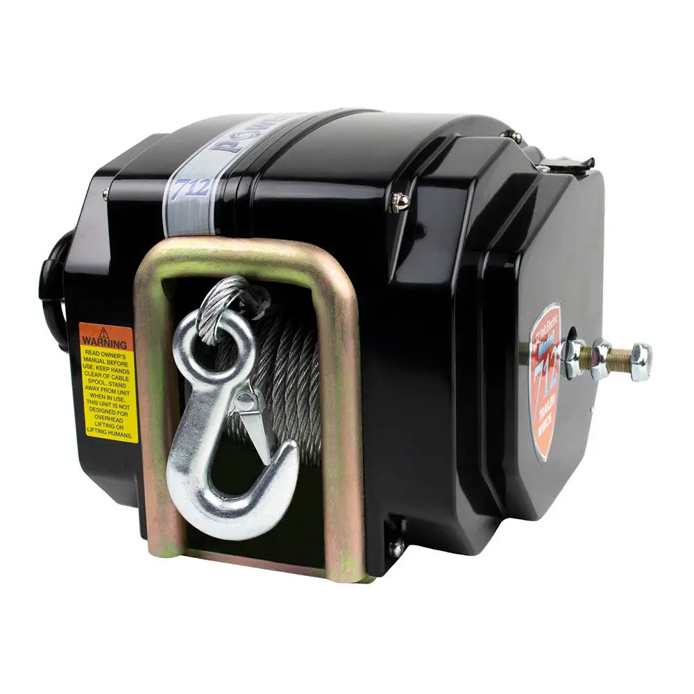 Powerwinch 712A Trailer Winch with 20 ft Strap for Boats up to 7,500 lbs