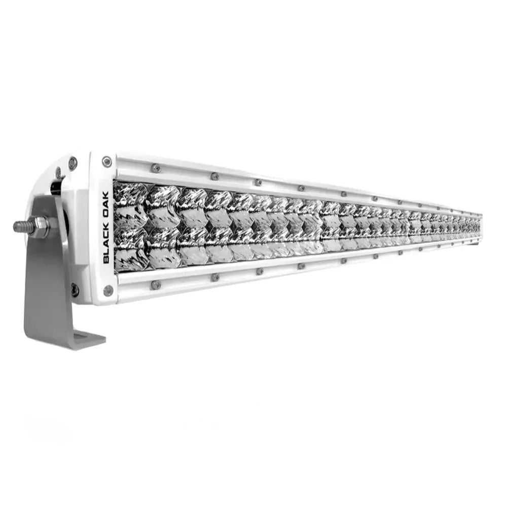 Black Oak LED 60" Double Row LED Light Bar Pro Series 2.0 - 5W Combo White for Marine, Off-Road, and Work Use
