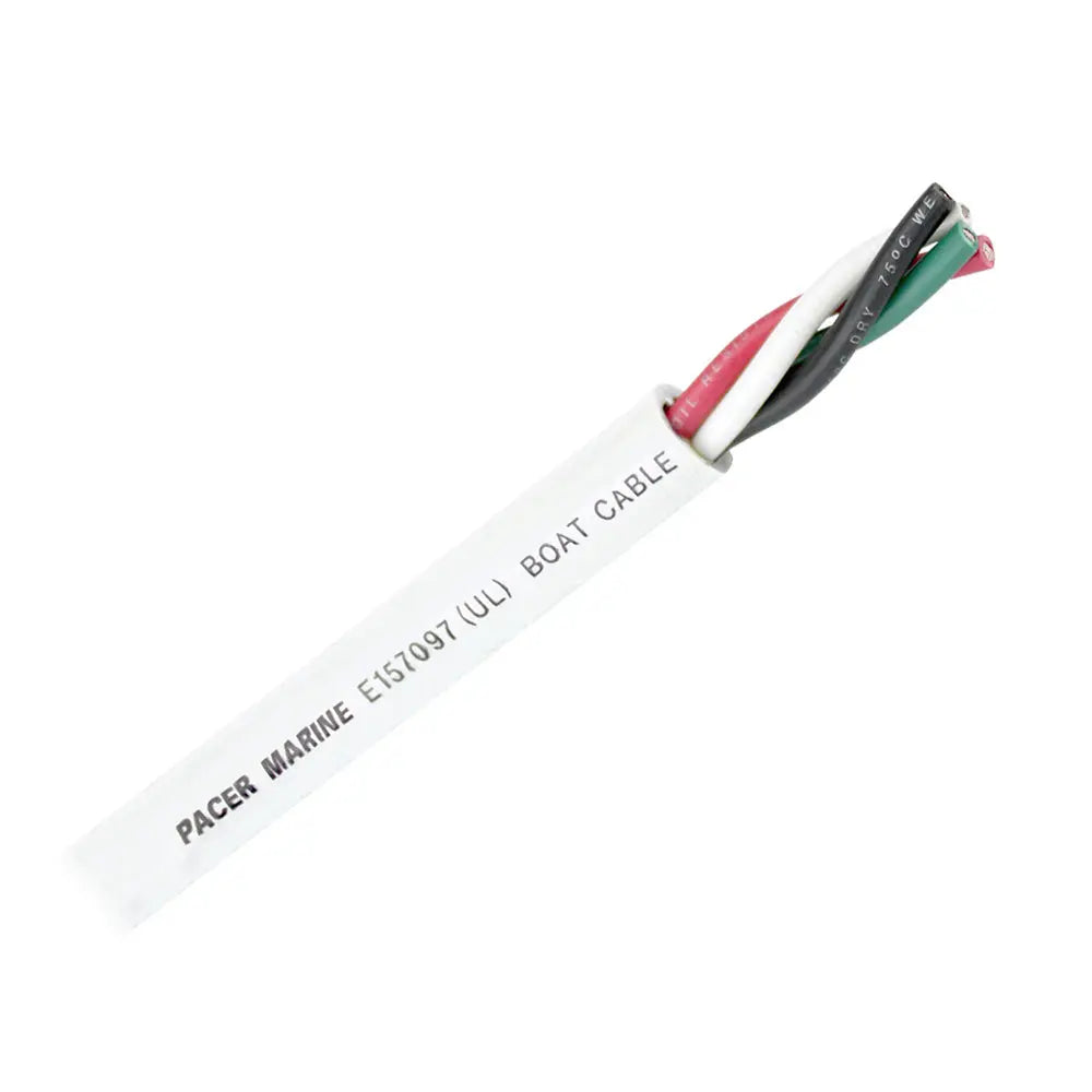Pacer Round 4 Conductor Marine Cable - 100 ft, 16/4 AWG, Black, Green, Red & White