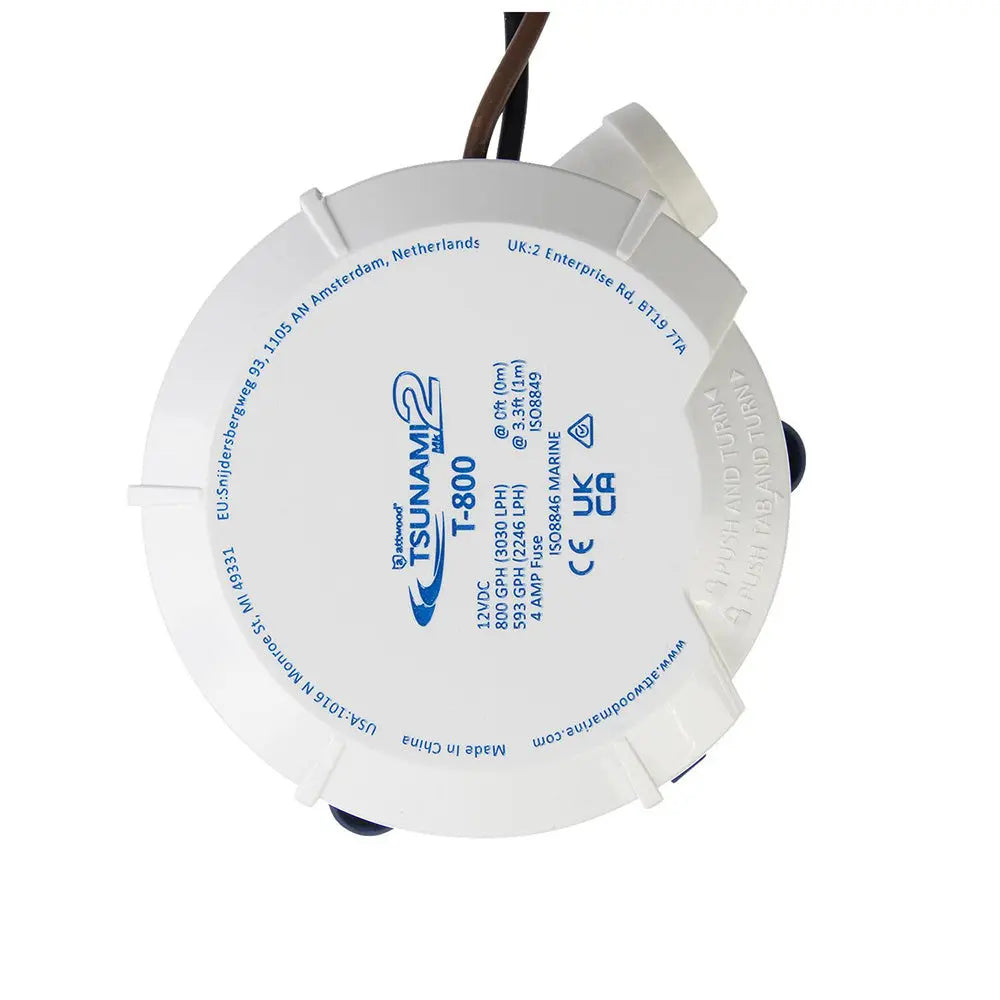 Attwood Marine Tsunami MK2 Manual Bilge Pump T800 - 800 GPH 12V for Reliable Water Management