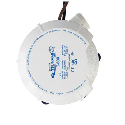Attwood Marine Tsunami MK2 Manual Bilge Pump T800 - 800 GPH 12V for Reliable Water Management