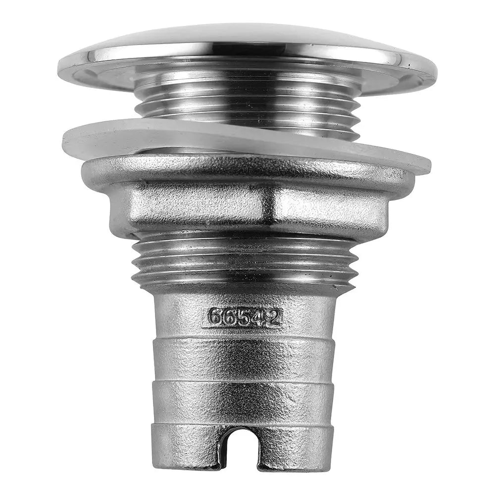 Attwood Marine Stainless Steel Thru-Hull Short Straight Barbed Fitting - 1 Inch Inner Diameter