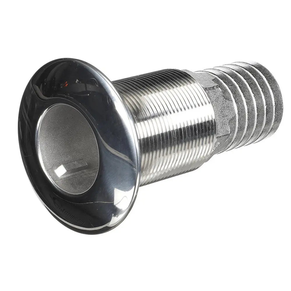 Attwood Marine Stainless Steel Thru-Hull Standard Straight Barbed Fitting - 1-1/2 inch Inner Diameter