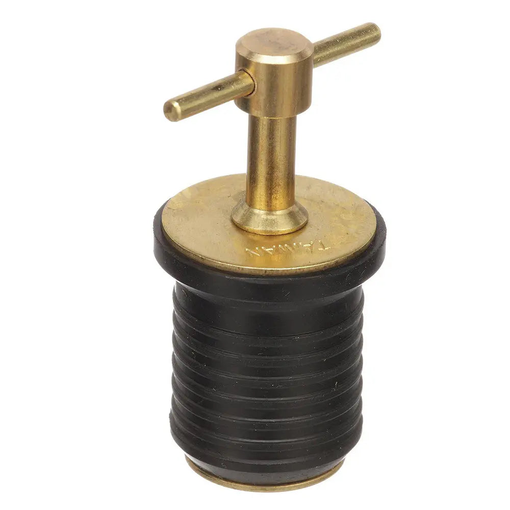 Attwood Marine T-Handle Brass Drain Plug - 1-Inch Diameter