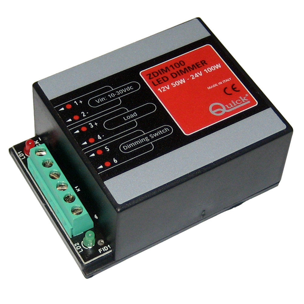 Quick ZDIM100 LED Dimmer - 10-30V DC, Up to 50W on 12V & 100W on 24V