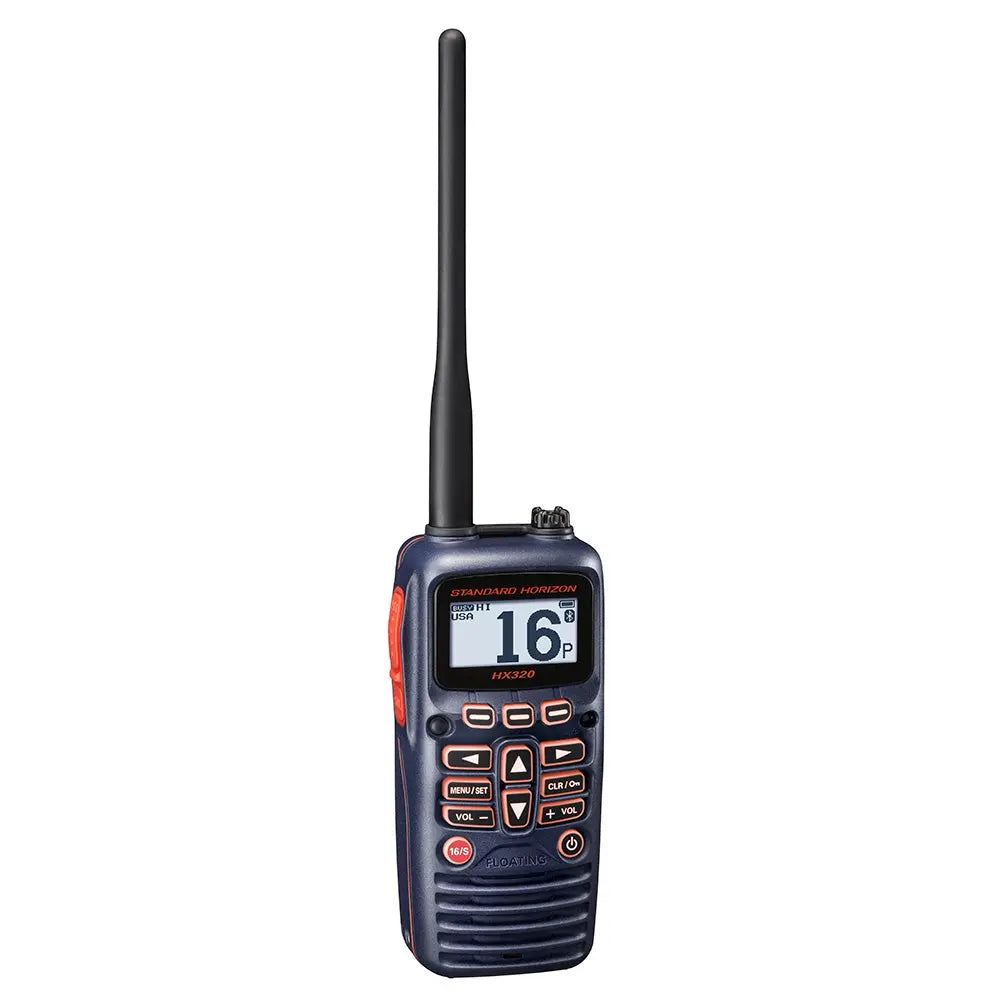Standard Horizon HX320 Handheld VHF Marine Radio with Bluetooth and USB Charging