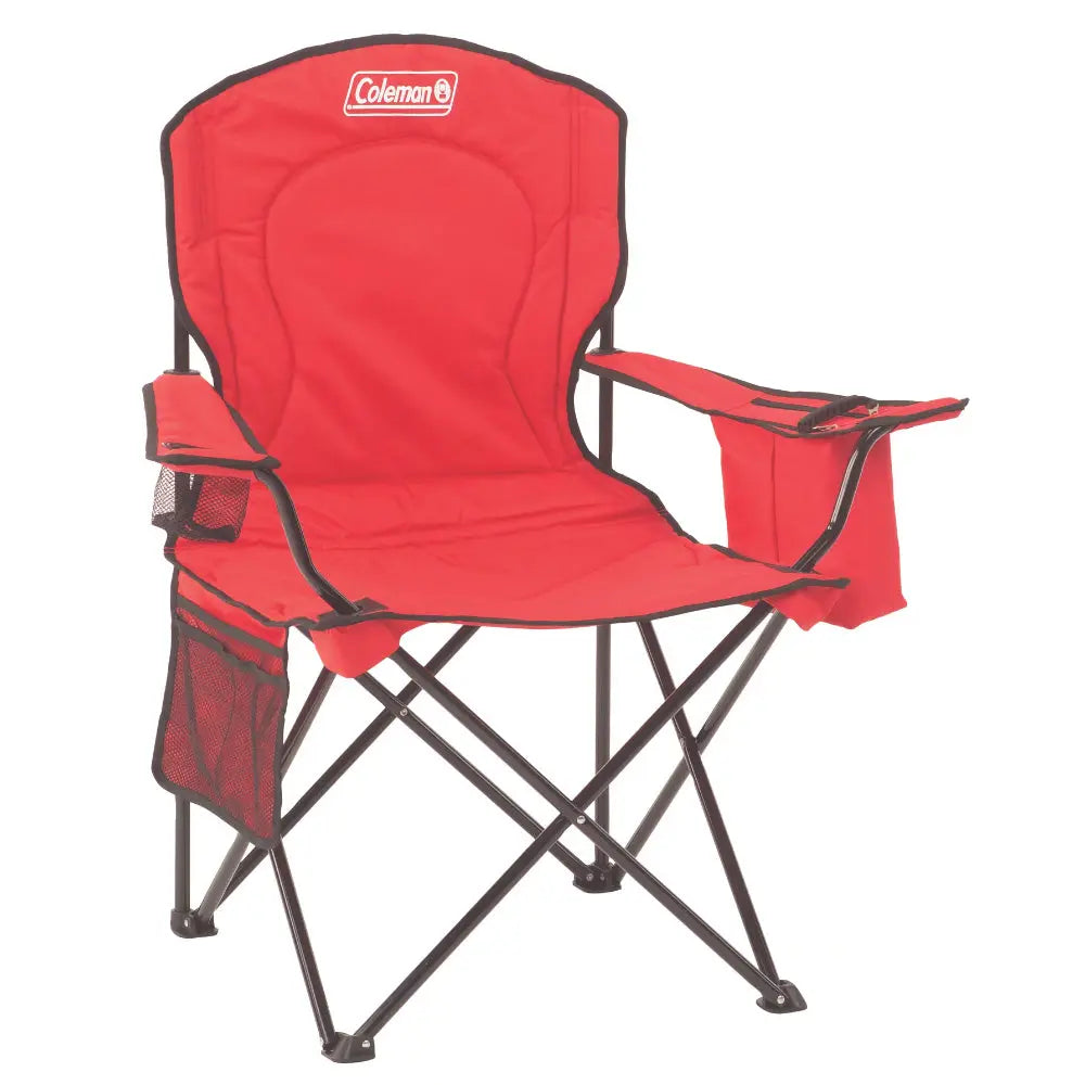 Coleman Cooler Quad Chair with Built-In 4-Can Cooler - Red