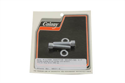 Colony Oil Filter Adapter Mount Kit Chrome for Harley Davidson FXST & FLST Models