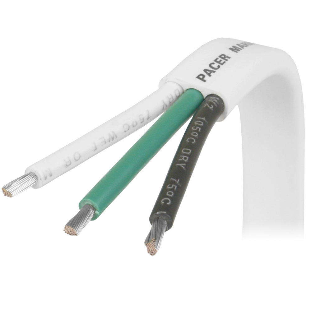 Pacer 6/3 AWG Triplex Marine Cable - Black, Green, White - Sold By The Foot