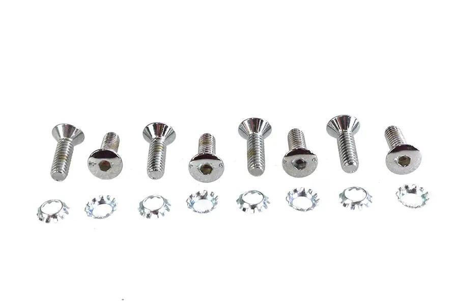 Colony Tappet Block Screw Kit Chrome with 1/4-20 Thread - USA Made by Colony