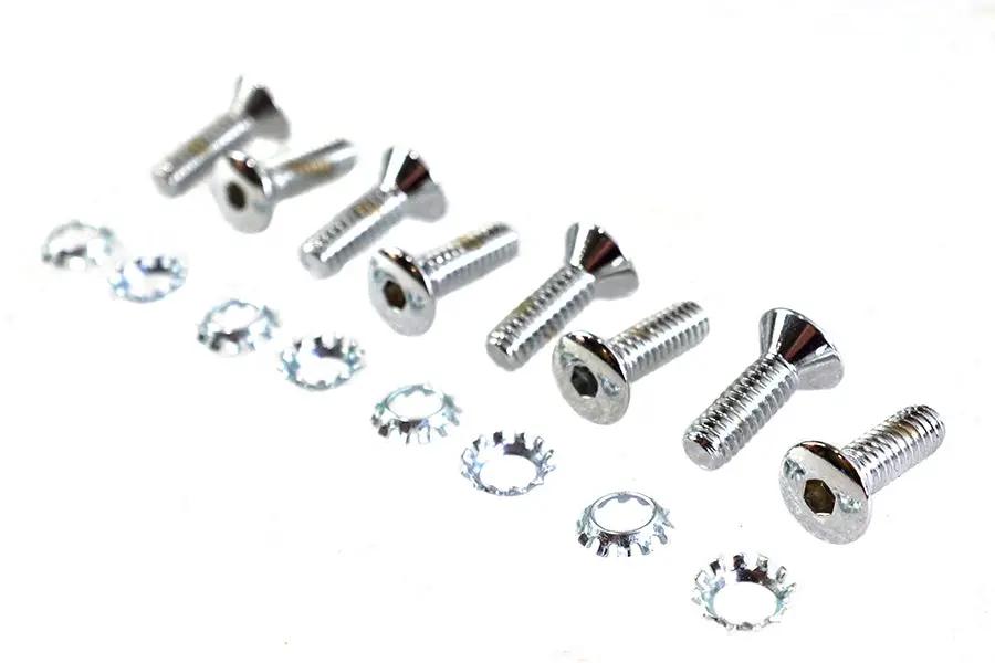 Colony Tappet Block Screw Kit Chrome with 1/4-20 Thread - USA Made by Colony