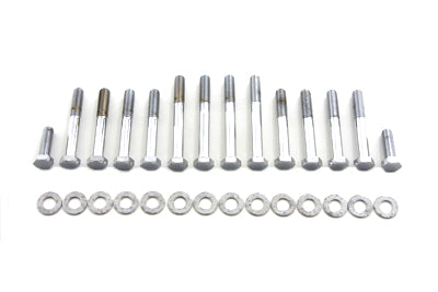 V-Twin Chrome Rocker Box Screw Kit (Part Number 9831-28T) for Harley Davidson XL Models