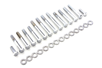 V-Twin Chrome Rocker Box Screw Kit (Part Number 9831-28T) for Harley Davidson XL Models