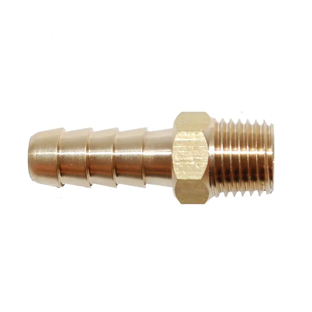 Attwood Marine Universal Brass Fuel Hose Fitting - 1/4" NPT Male Thread x 5/16" Barb