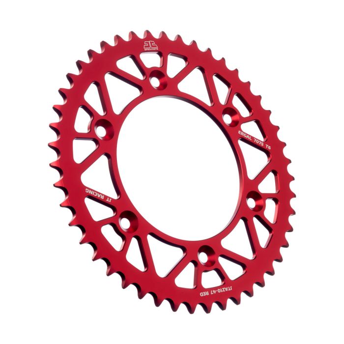 JT Sprocket JTA210.47RED 47-Tooth Rear Alloy Sprocket for Motorcycles