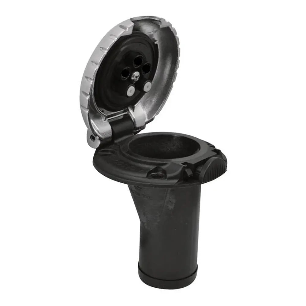 Attwood Marine Deck Fill for Carbon Canister System with Straight Body and Scalloped Chrome Cap