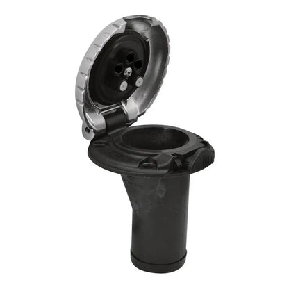 Attwood Marine Deck Fill for Carbon Canister System with Straight Body and Scalloped Chrome Cap