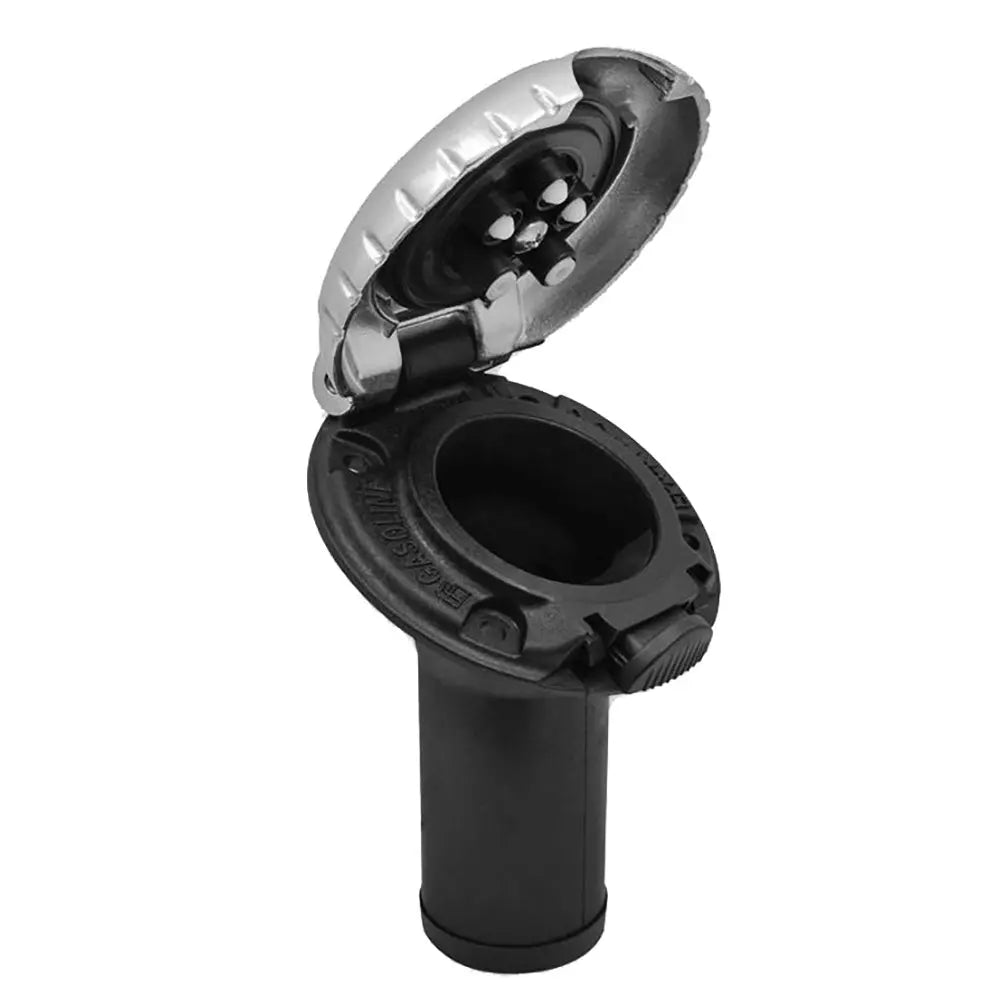 Attwood Marine Deck Fill for Carbon Canister System with Angled Body and Scalloped Chrome Cap