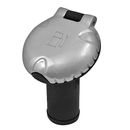 Attwood Marine Deck Fill for Carbon Canister System with Angled Body and Scalloped Chrome Cap