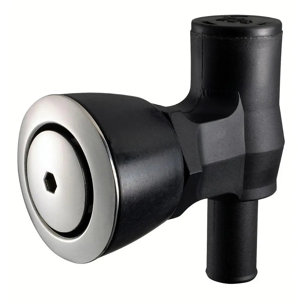 Attwood Marine 1674-6 90? P-Trap Fuel Tank Vent with Stainless Steel Head ? Flush Mount Black Vent for Marine Fuel Tanks