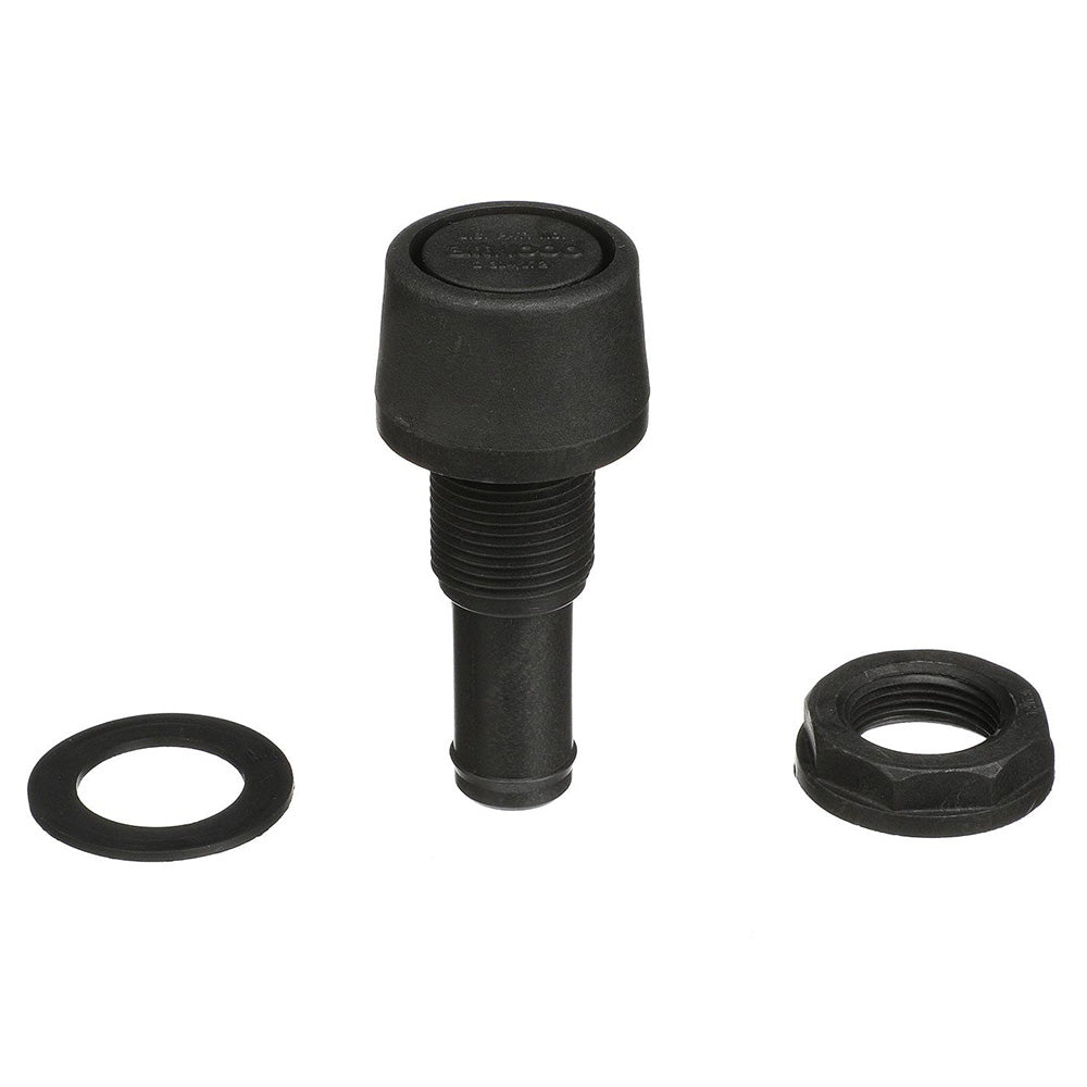 Attwood Marine Straight Fuel Vent - Black Polypropylene Part 1607-3