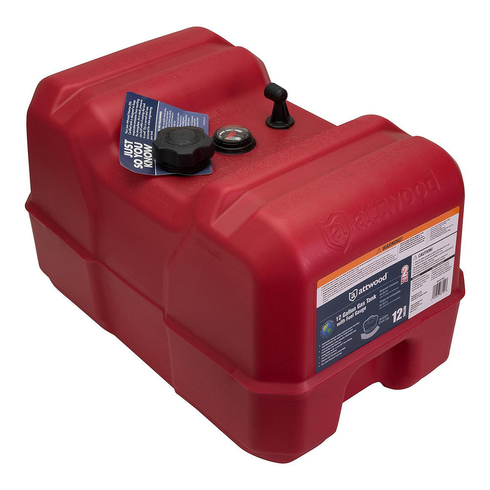 Attwood Marine Portable Fuel Tank - 12 Gallon with Gauge