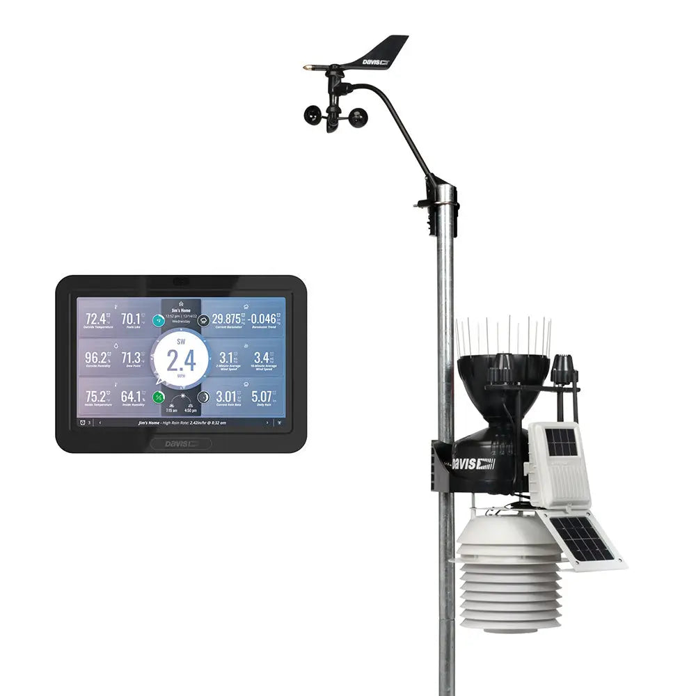 Davis Instruments Vantage Pro2 Wireless Weather Station with WeatherLink Console, 24-Hour Fan Aspirated Radiation Shield, UV & Solar Sensors