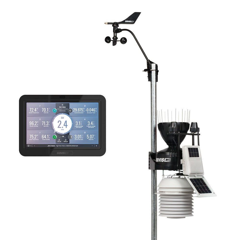 Davis Instruments Vantage Pro2 Wireless Weather Station with WeatherLink Console, 24-Hour Fan Aspirated Radiation Shield, UV & Solar Sensors