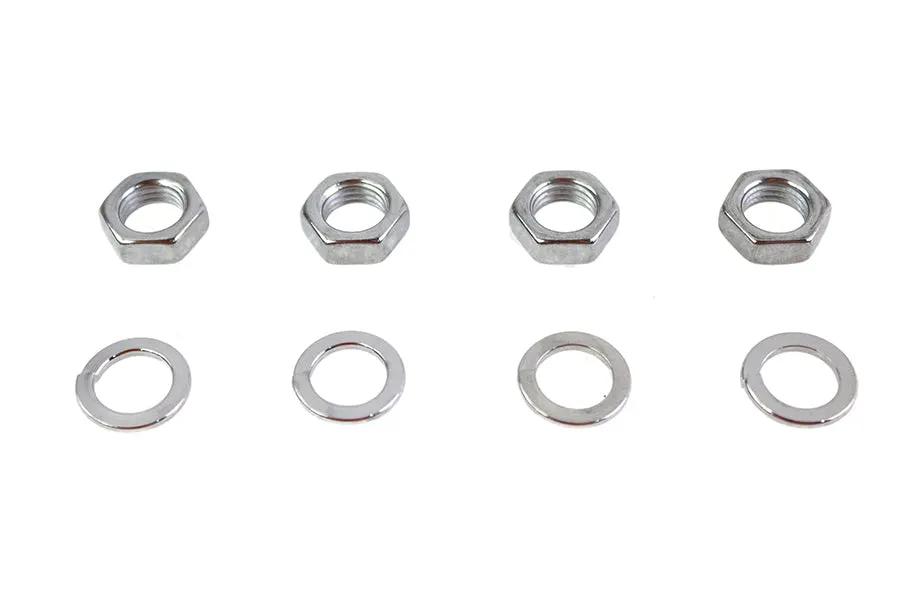 Colony Rocker Arm Shaft Chrome End Nut Kit for Harley Davidson EL & FL (Part #9840-8) by Colony