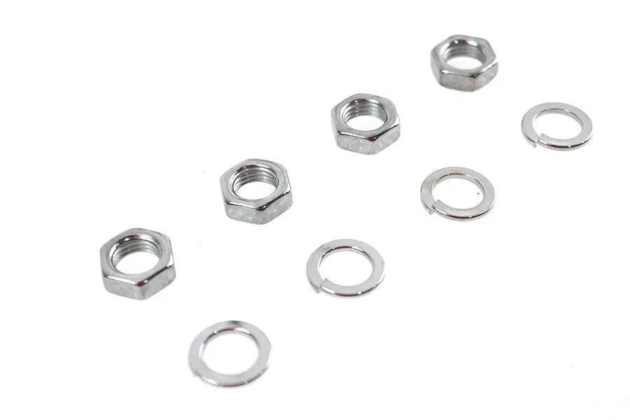 Colony Rocker Arm Shaft Chrome End Nut Kit for Harley Davidson EL & FL (Part #9840-8) by Colony