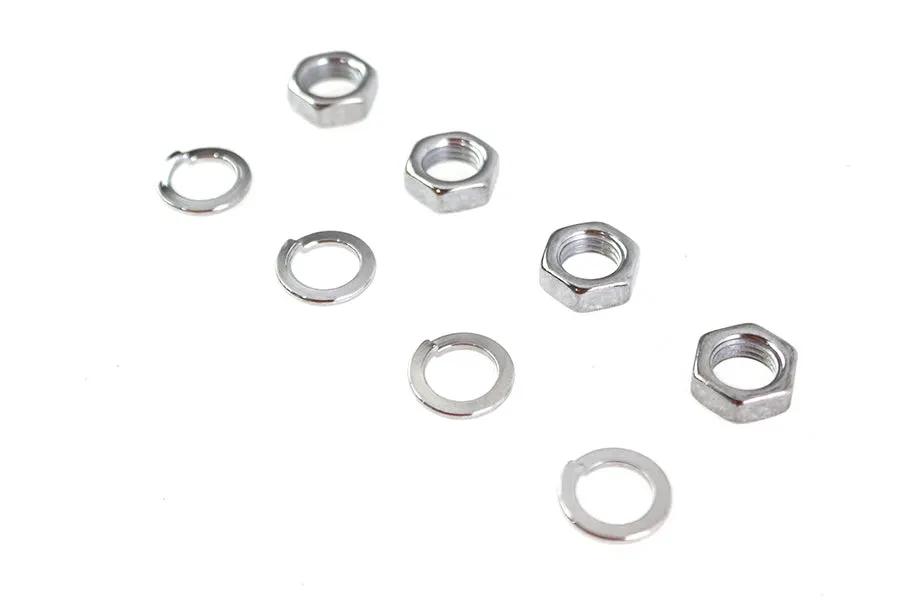 Colony Rocker Arm Shaft Chrome End Nut Kit for Harley Davidson EL & FL (Part #9840-8) by Colony