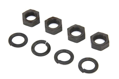 Colony Knucklehead Rocker Arm Shaft Parkerized End Nut Kit for Harley Davidson EL and FL Models by Colony