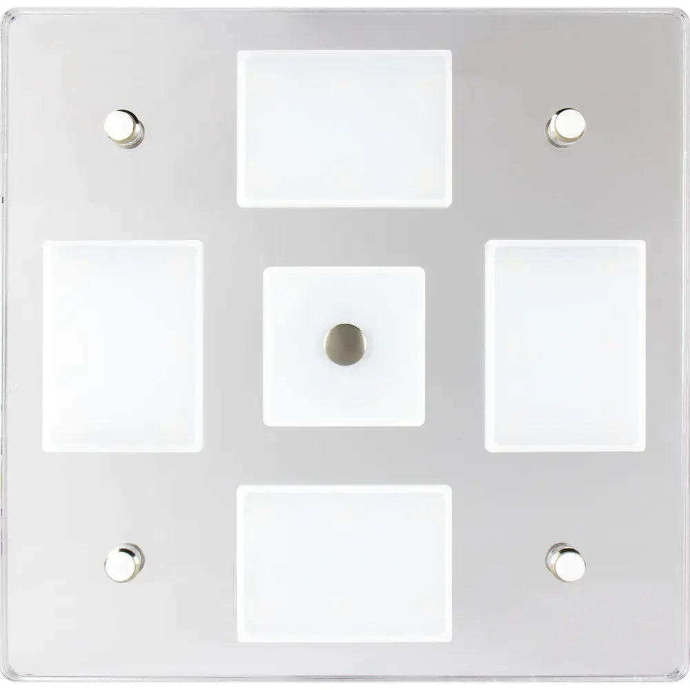 Sea-Dog Square LED Mirror Light with On/Off Dimmer - White and Blue