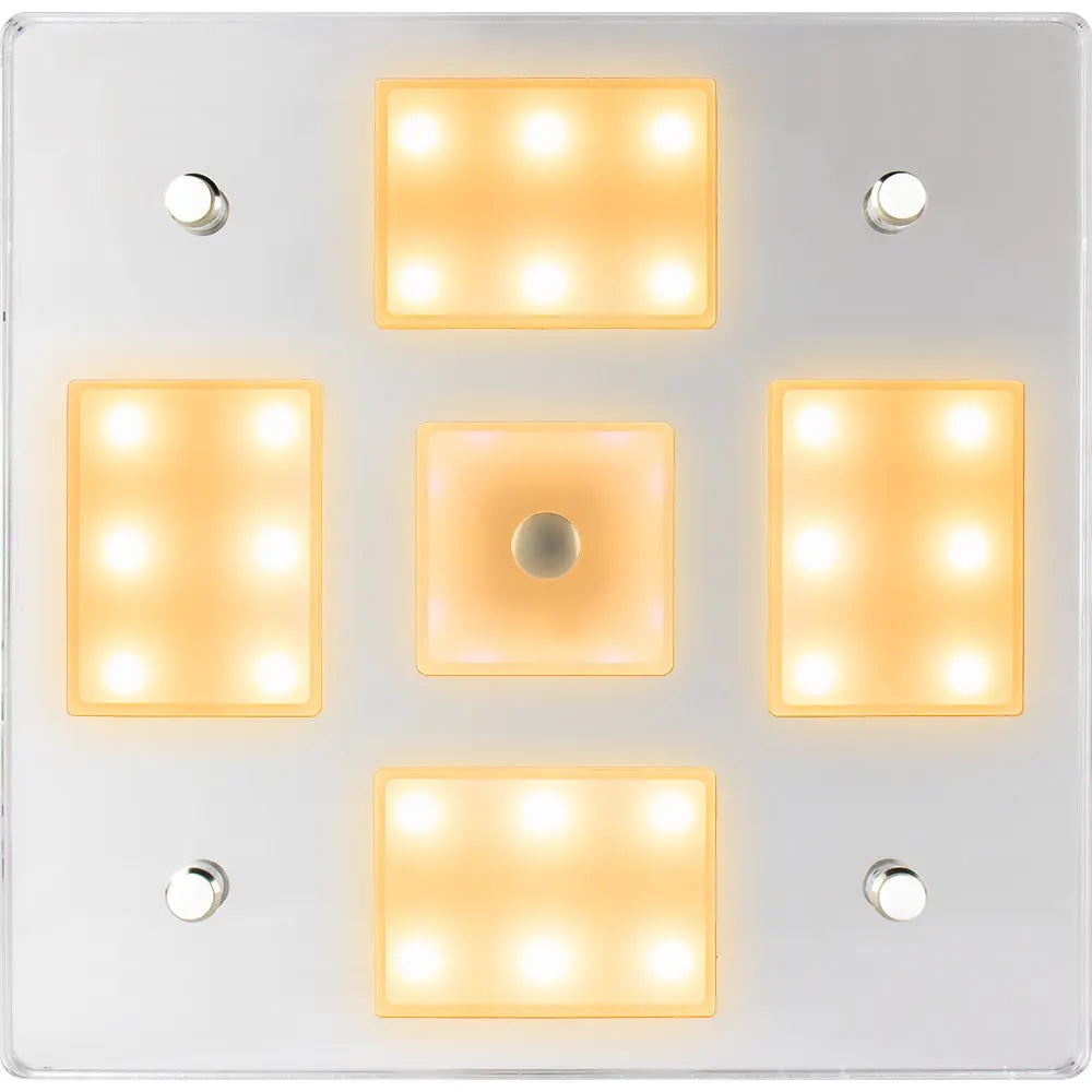 Sea-Dog Square LED Mirror Light with On/Off Dimmer - White and Blue
