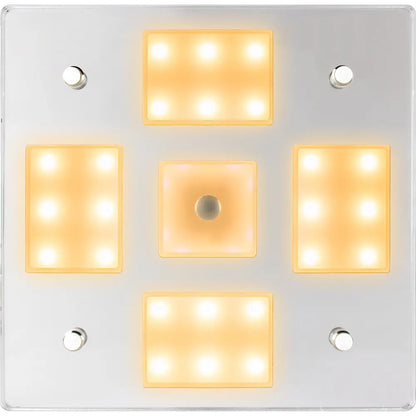 Sea-Dog Square LED Mirror Light with On/Off Dimmer - White and Blue