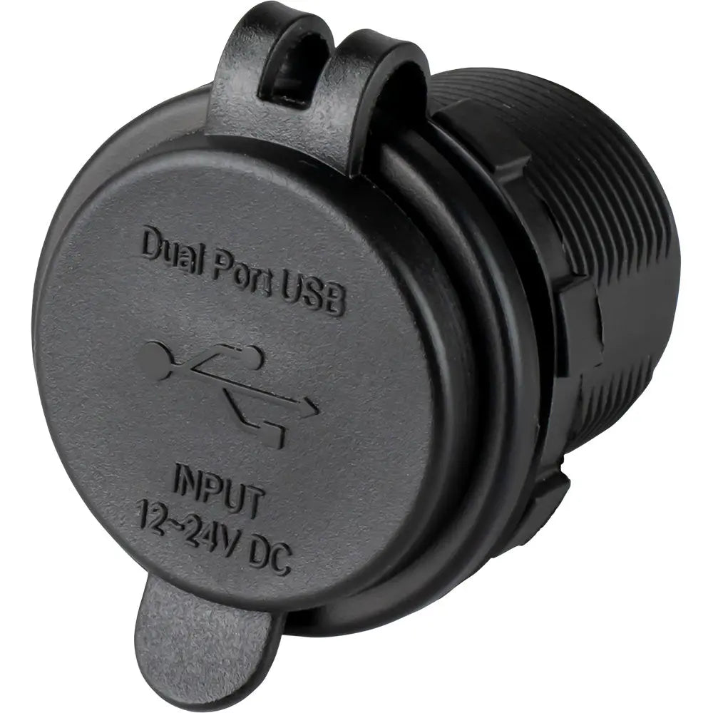 Sea-Dog Round Dual USB & USB-C Power Socket with LED Illumination